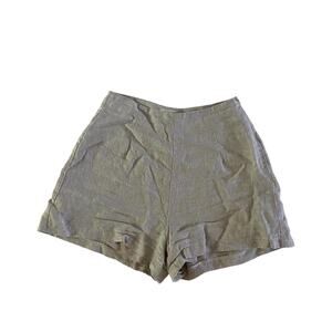 Dissh Beige 100% Linen High Waist Short Shorts Wmns 2 Casual Preppy Cruise